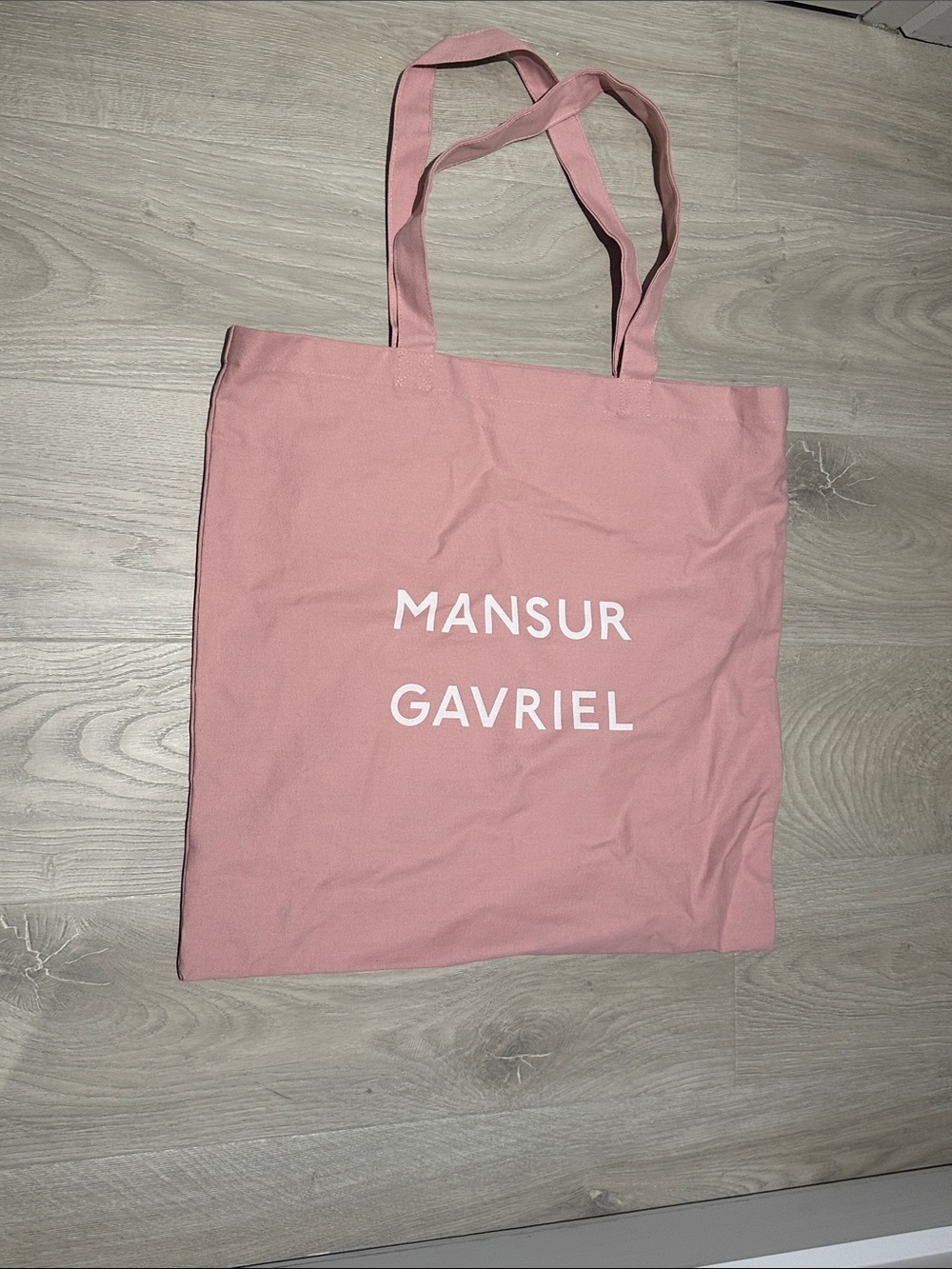 Mansur Gavriel pink logo cloth dust bag, tote size